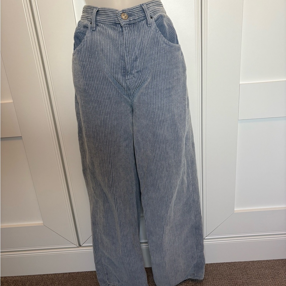 Women's Blue Corduroy Jeans